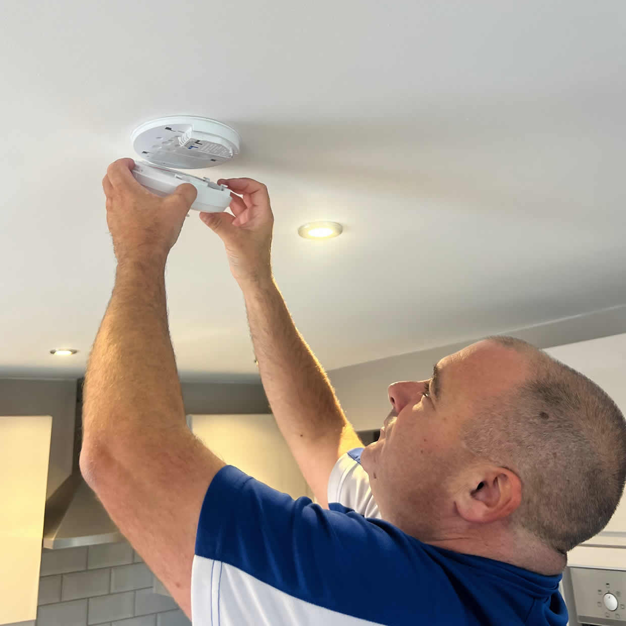 Smoke alarm providing fire safety protection in a Southampton home